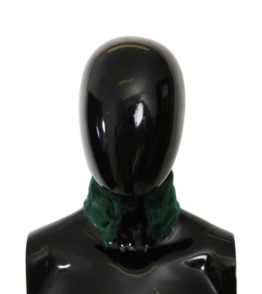 Bufanda de piel de cordero verde de lujo de Dolce & Gabbana para mujer