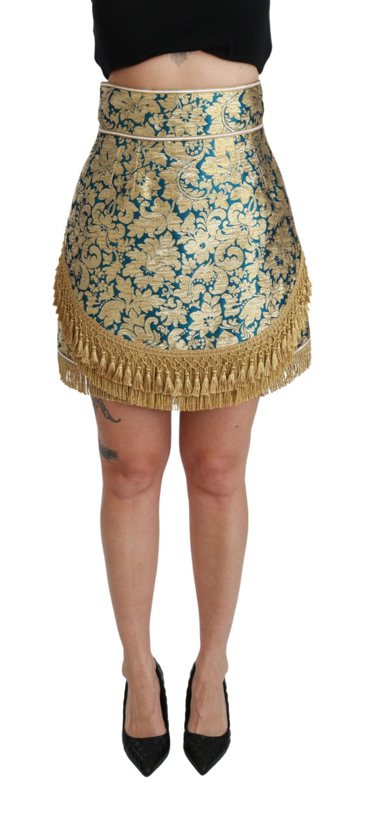 Dolce & Gabbana eleva tu guardarropa con nuestra exquisita falda dorada