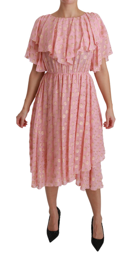 Vestido midi elegante plisado de corte A de Dolce & Gabbana