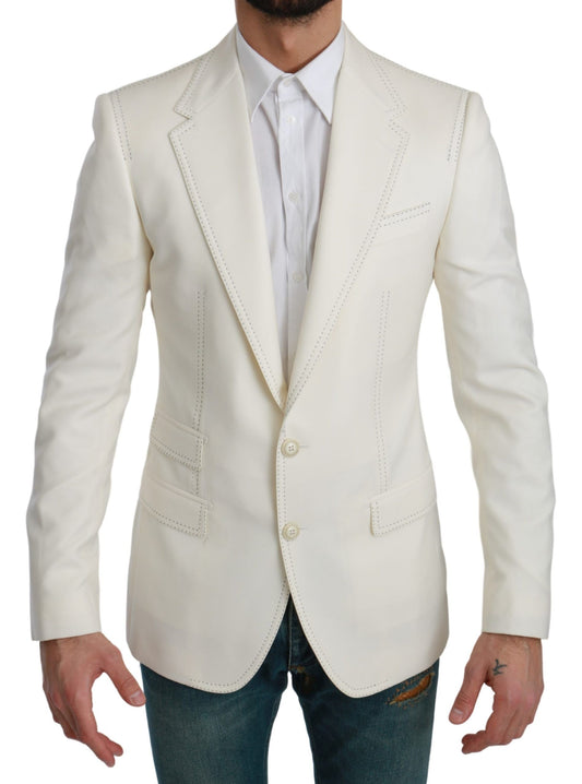 Blazer elegante de corte entallado de lana virgen de Dolce & Gabbana