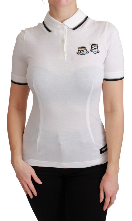 Camiseta bordada con ángel de Dolce & Gabbana Chic Polo