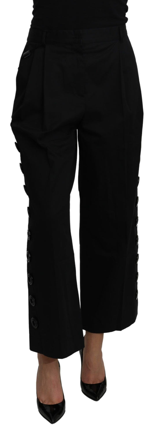 Pantalones elegantes de tiro alto y corte cropped de Dolce & Gabbana