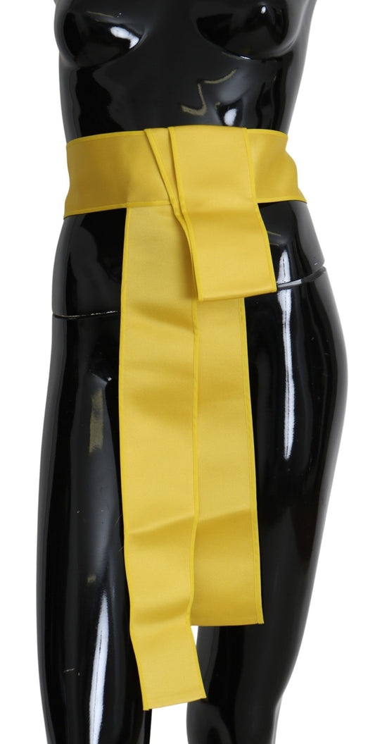 Cinturón elegante de seda amarilla Chic para mujer de Dolce & Gabbana