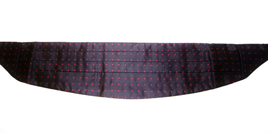 Fajín elegante de seda negra con lunares rojos de Dolce & Gabbana