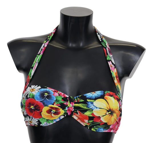 Top de bikini de alta gama Floral Elegance de Dolce & Gabbana