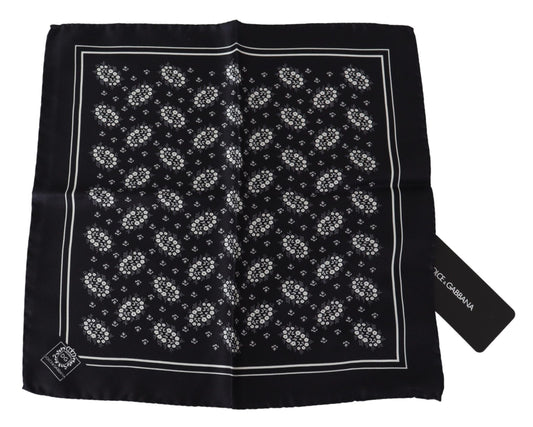 Pañuelo de bolsillo elegante de seda con estampado de Dolce & Gabbana