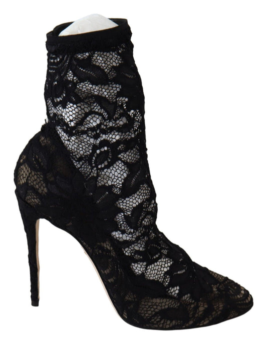 Zapatos de salón Taormina con encaje negro de Dolce & Gabbana La elegancia desatada