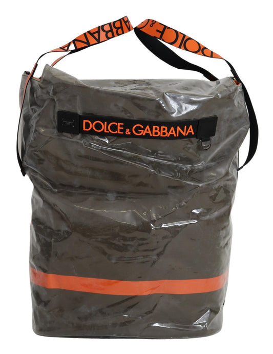 Bolso tote grande de tela verde suntuoso de Dolce & Gabbana