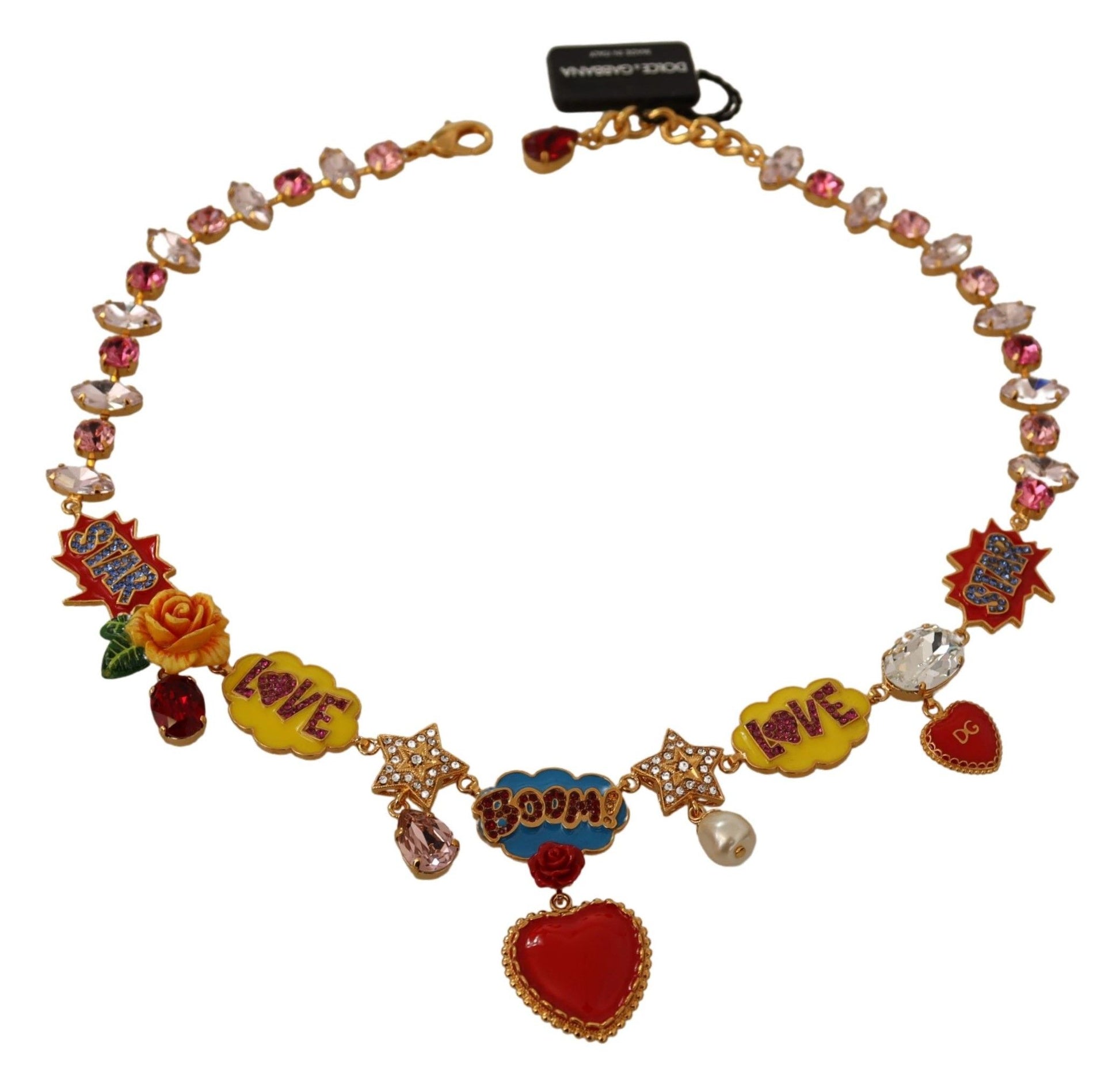 Collar con dijes de Dolce & Gabbana con elementos pintados a mano