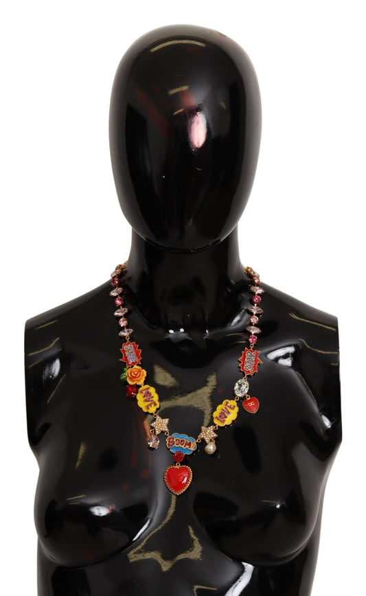 Collar con dijes de Dolce & Gabbana con elementos pintados a mano