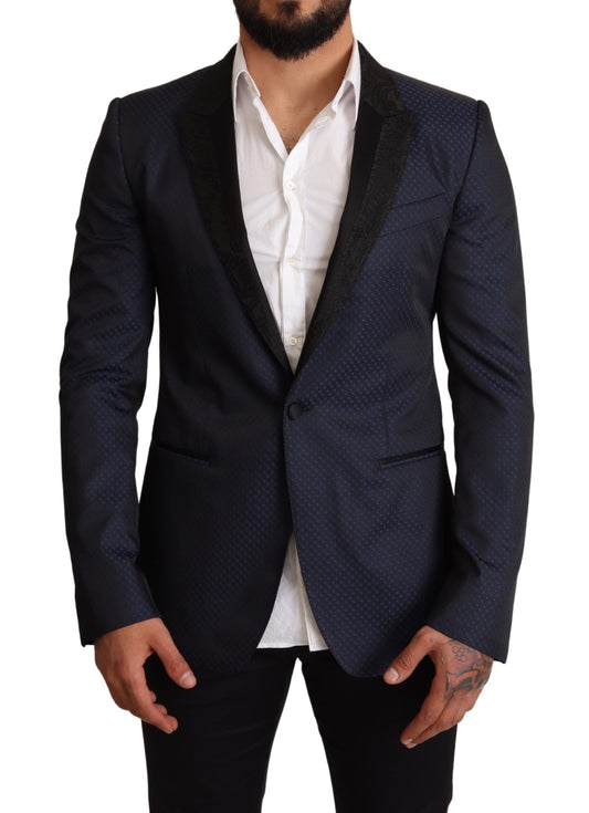 Blazer elegante de corte entallado en azul tipo martini de Dolce & Gabbana