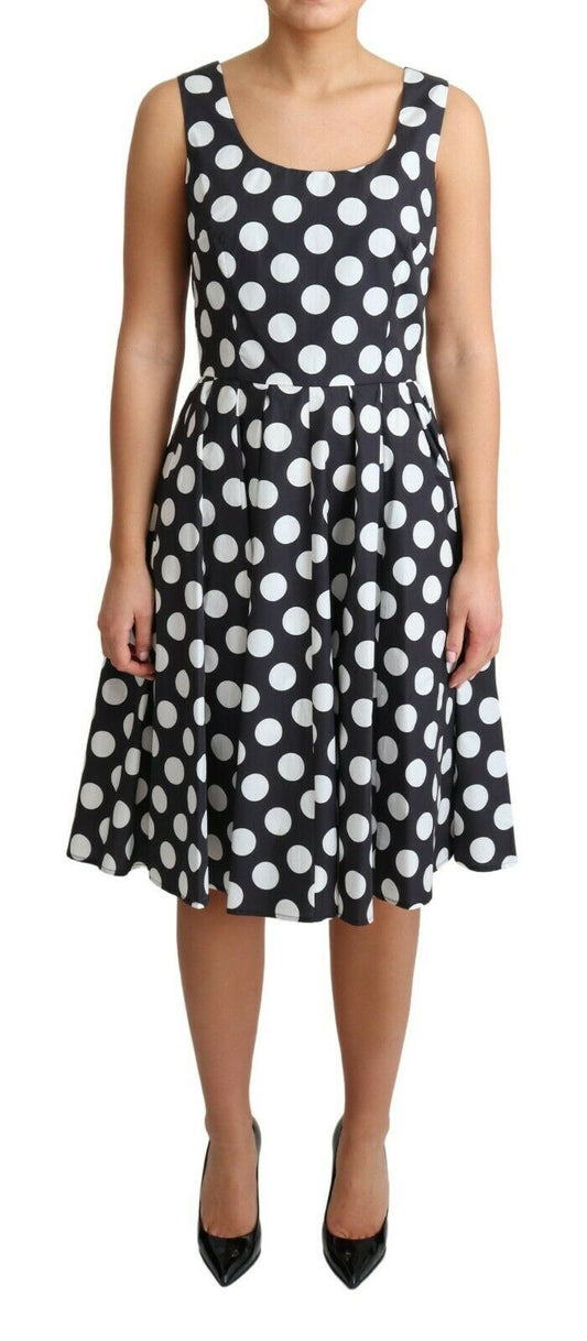 Vestido sin mangas con lunares y corte en A de Dolce & Gabbana