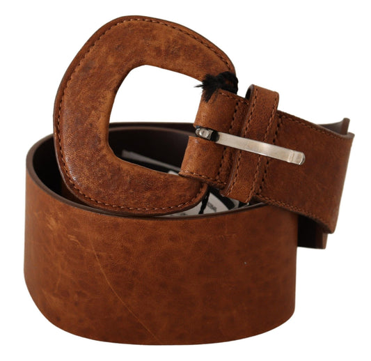 Cinturón de cuero marrón elegante de moda nacional de vestuario