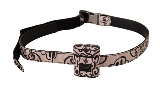 Estuche elegante de cuero monocromático para Airpods de Dolce & Gabbana
