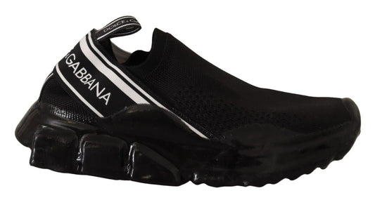 Zapatillas sin cordones Sorrento negras elegantes de Dolce & Gabbana