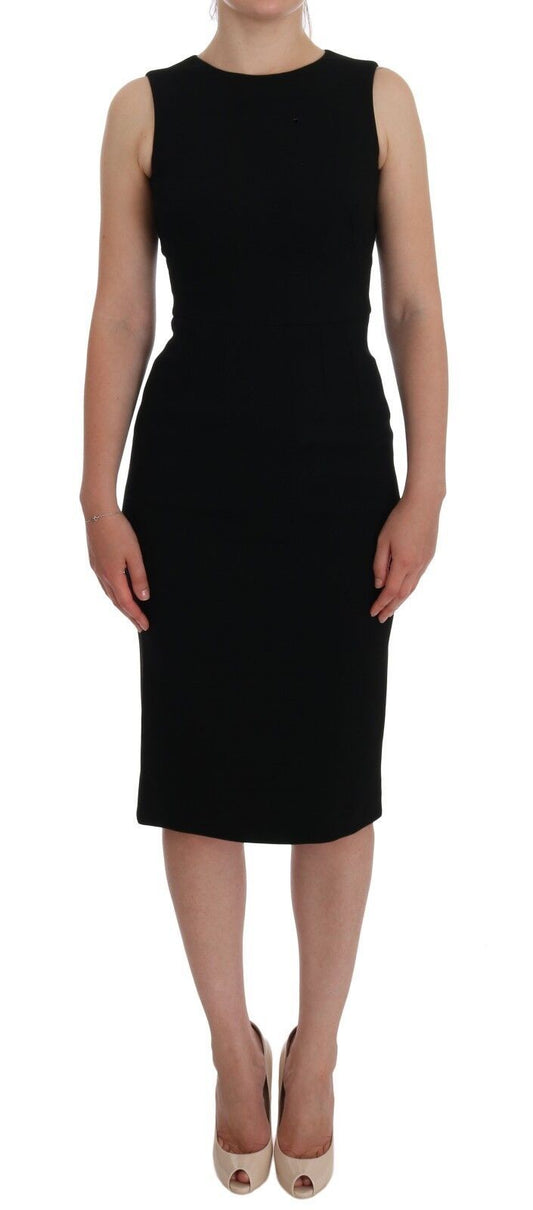 Vestido elegante hasta la rodilla con cristales de Dolce & Gabbana