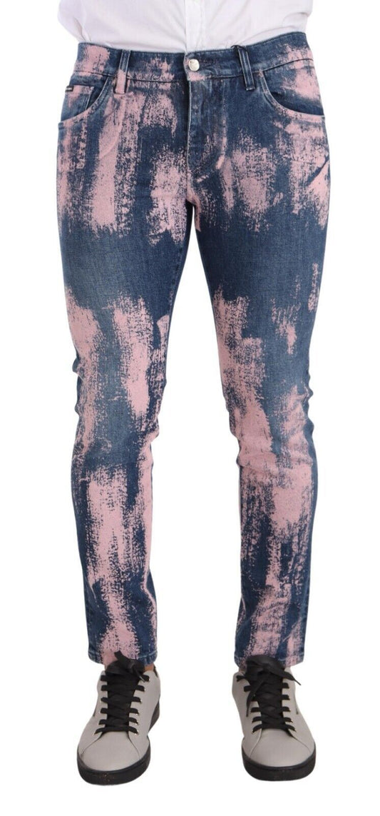 Vaqueros ajustados y elegantes de Dolce & Gabbana con efecto tie dye
