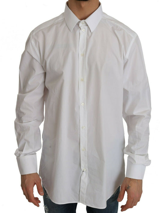 Camisa formal de corte entallado blanca exclusiva de Dolce & Gabbana