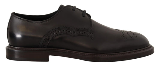 Zapatos de vestir Derby elegantes negros de Dolce & Gabbana