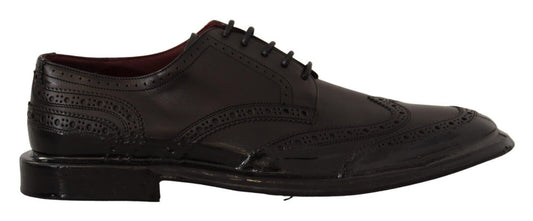 Derby Oxford elegante de piel de becerro con punta de ala de Dolce & Gabbana