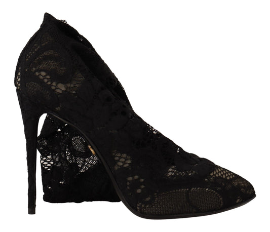 Botas tipo calcetín elásticas elegantes de Dolce & Gabbana en negro elegante
