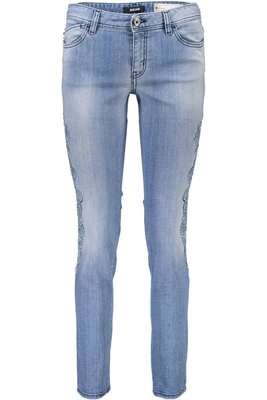 Vaqueros azules claros bordados elegantes de Just Cavalli