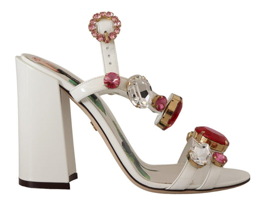 Tacones con tiras en el tobillo adornados con cristales Keira de Dolce & Gabbana