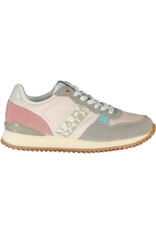 Zapatillas Napapijri Chic rosas con cordones y detalle de logotipo