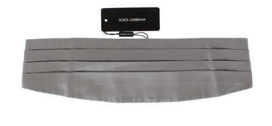 Dolce & Gabbana Elegante fajín de seda plateado