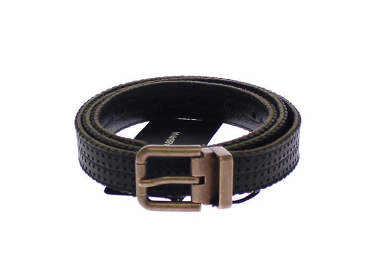 Cinturón elegante de cuero y algodón azul para hombre de Dolce & Gabbana