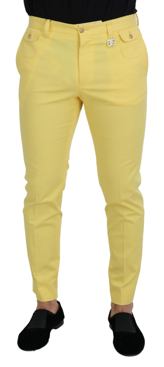 Pantalones de algodón amarillo besado por el sol de Dolce & Gabbana