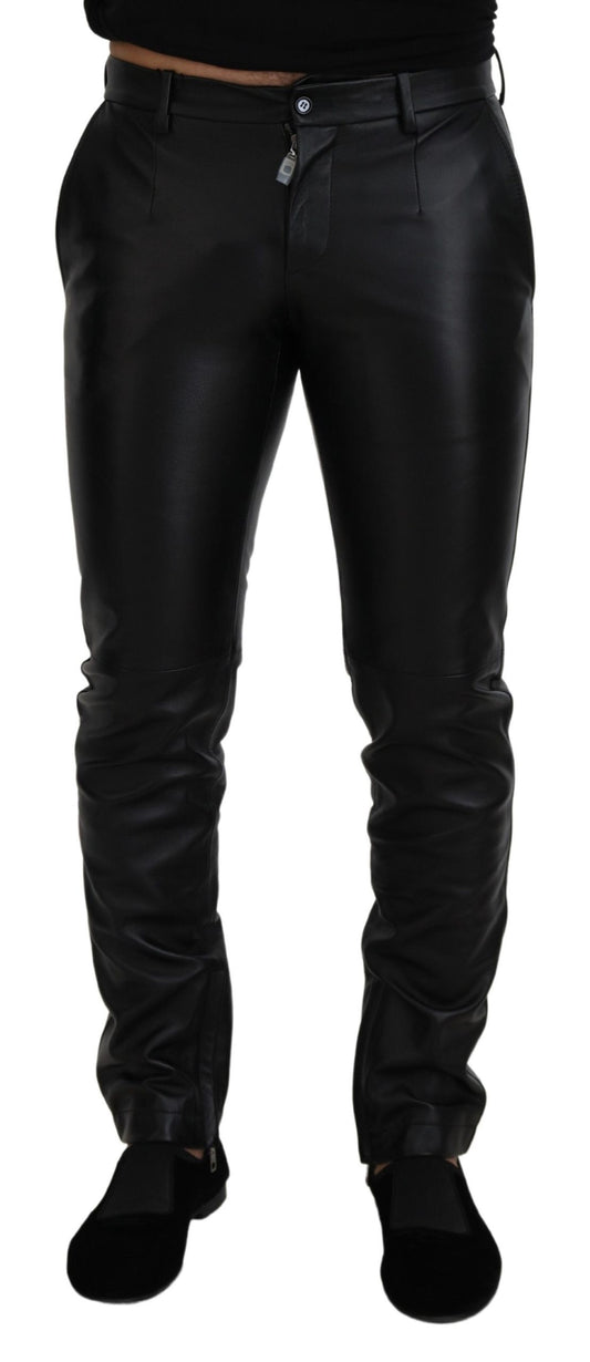 Pantalones elegantes negros Agnello de Dolce & Gabbana para hombre