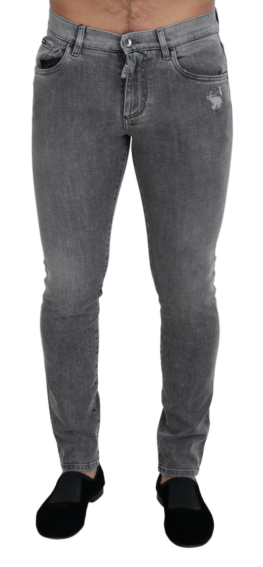 Pantalones vaqueros lavados en gris chic de Dolce & Gabbana
