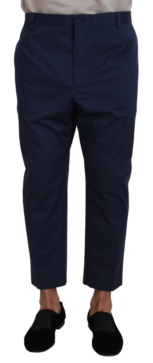 Pantalones de mezcla de lana con corte cropped elegante de Dolce & Gabbana