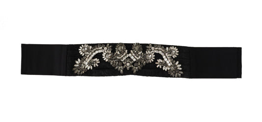 Cinturón elegante de seda adornado con diamantes de imitación de Dolce & Gabbana