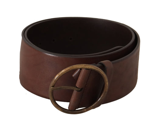 Cinturón elegante de piel con hebilla grabada de Dolce & Gabbana