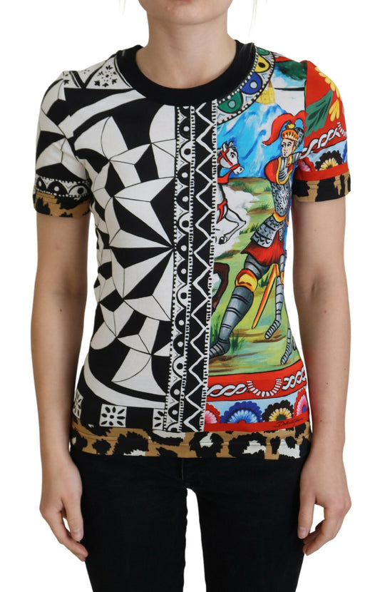 Camiseta elegante informal de algodón multicolor de Dolce & Gabbana
