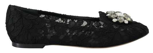 Zapatos planos elegantes con encaje floral de Dolce & Gabbana
