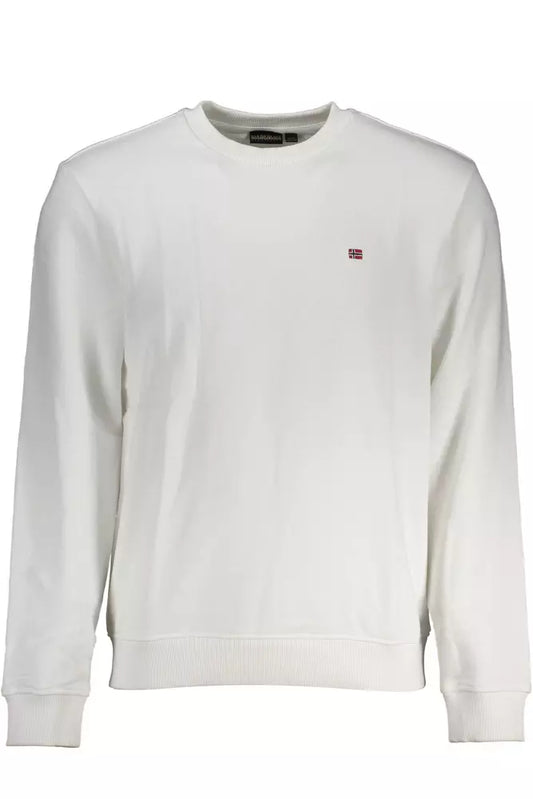 Sudadera con cuello redondo y bordado en blanco Crisp de Napapijri