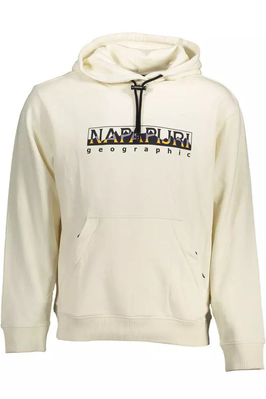 Sudadera con capucha de algodón blanca elegante de Napapijri