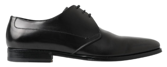 Zapatos Derby clásicos de piel negra de Dolce & Gabbana
