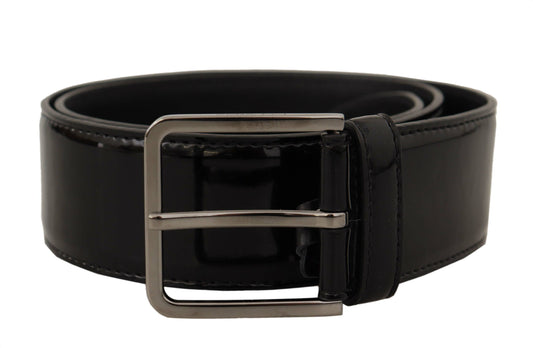 Cinturón elegante de piel negra de Dolce & Gabbana