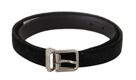 Cinturón elegante de terciopelo negro de Dolce & Gabbana