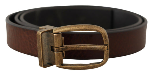 Cinturón elegante de piel con hebilla de metal de Dolce & Gabbana
