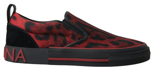 Zapatillas deportivas con estampado de leopardo y estilo mocasín Dolce & Gabbana