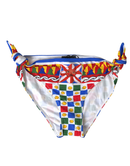 Dolce & Gabbana Braguita de bikini con estampado Carretto multicolor