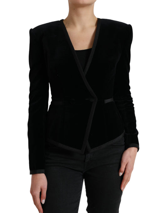 Blazer elegante de algodón y seda con doble botonadura de Dolce & Gabbana