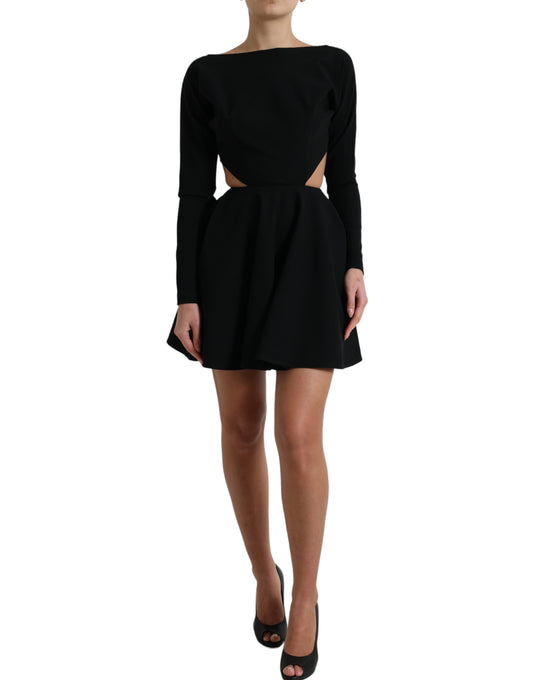 Vestido mini elegante con corte en A y aberturas de Dolce & Gabbana