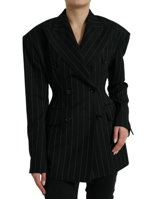 Blazer elegante de lana virgen a rayas de Dolce & Gabbana