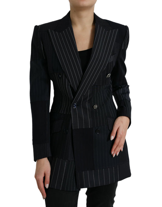Blazer elegante de lana virgen a rayas de Dolce & Gabbana